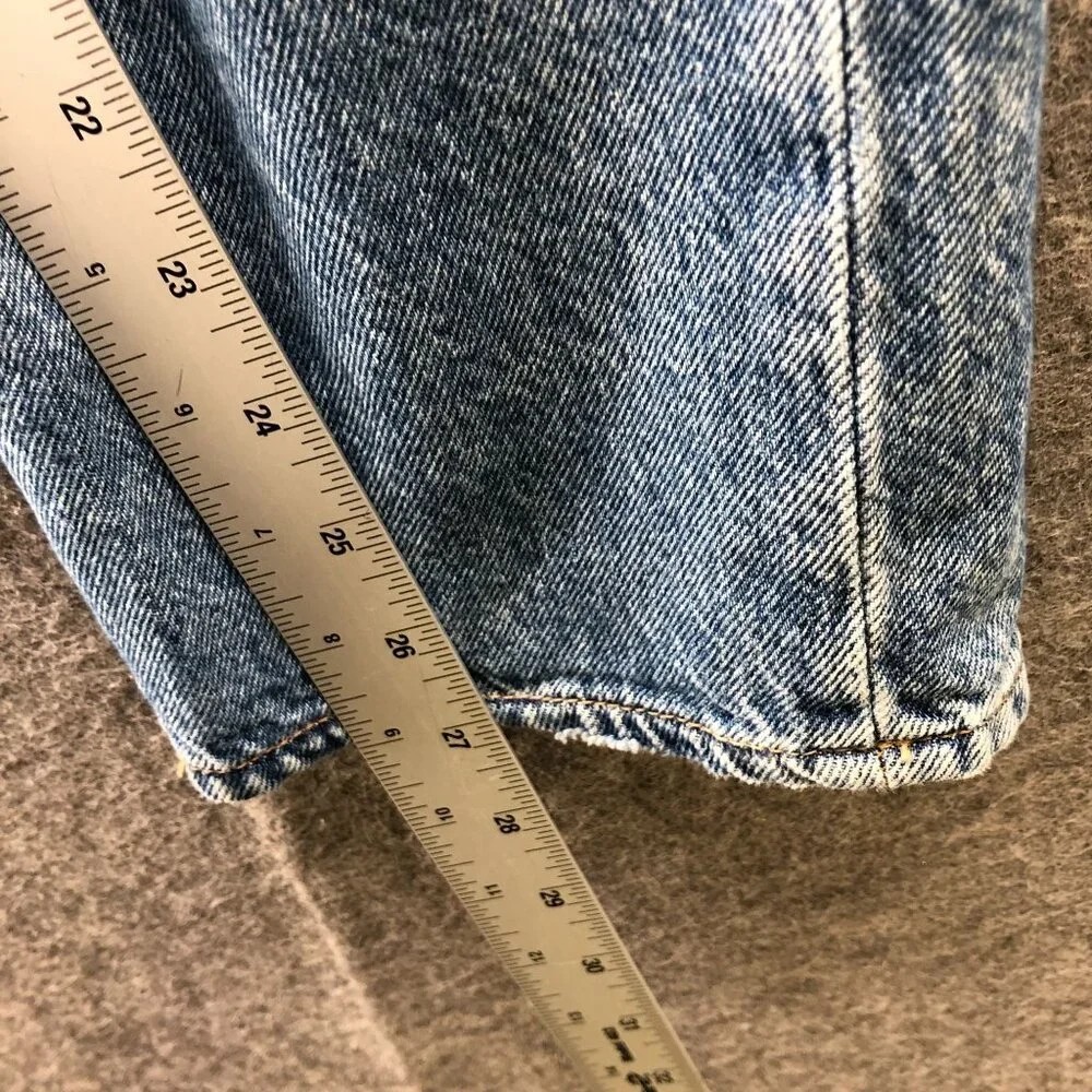 Gap Youth Boys Size 12 90s Original Straight Jean Blue Medium Wash‎ Destroyed